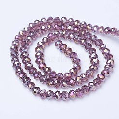 Electroplate Glass Beads Strands&nbsp;EGLA-A034-T8mm-B10