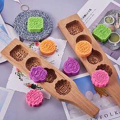 Flower & Flat Round & Square Wooden Press Mooncake Molds&nbsp;BAKE-SZ0001-04