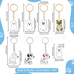 8Pcs 8 Styles Iron PER Keychains&nbsp;KEYC-PH0002-27