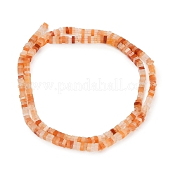 天然石レッドアベンチュリンビーズ連売り  正方形  ヒシビーズ  2.5x2.5x1.5mm  穴：0.7mm  約263個/連  14.96''（38センチメートル）&nbsp;GG-CBA2498-C07-01