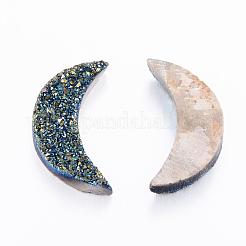 Moon Electroplate Natural Druzy Crystal Cabochons&nbsp;G-L447-15B