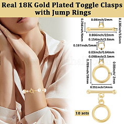 Brass Toggle Clasps&nbsp;KK-BBC0021-06