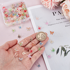 120Pcs 12 Colors Butterfly Resin Nail Art Cabochons&nbsp;MRMJ-HY0001-39