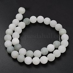 天然天山翠珪岩ビーズ連  ラウンド  艶消し  10~10.5mm  穴：0.8mm  約37個/連  15.16''（38.5センチメートル）&nbsp;G-G305-A02-10mm