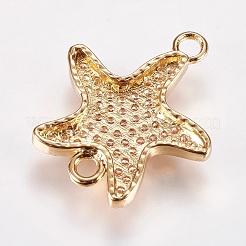 Brass Micro Pave Cubic Zirconia Links&nbsp;ZIRC-I018-10A-G-NR