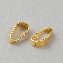 ベールに925スターリングシルバースナップ  スタンプ925個付き  ゴールドカラー  7x2x4mm  穴：6x3mm&nbsp;STER-WH0018-02G-1
