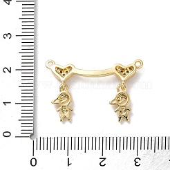 Brass Pave Cubic Zirconia Pendants&nbsp;KK-M287-06G-C