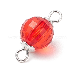 Acrylic Square Cut Round Links Connector Charms&nbsp;PALLOY-JF02781