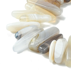 Natural Grey Agate Beads Strands&nbsp;G-G117-C06-01
