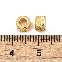 真鍮製スペーサービーズ  花  18KGP本金メッキ  6x5x4mm  穴：3mm&nbsp;KK-D375-02G-01