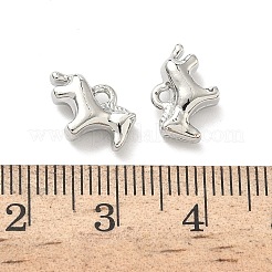 合金ペンダント  馬のチャーム  ラックめっき  カドミウムフリー＆ニッケルフリー＆鉛フリー  プラチナ  8.5x11.5x4mm  穴：1.2mm&nbsp;FIND-Z108-04P