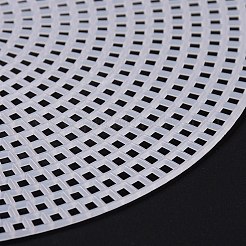 8個 4スタイル DIY フラットラウンドプラスチックメッシュシート  編み物バッグボトムアクセサリー用  ホワイト  20~7.6x0.15cm  2個/スタイル&nbsp;DIY-PH0003-75