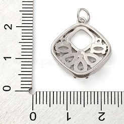 Brass Micro Pave Cubic Zirconia Pendants&nbsp;KK-P308-69P