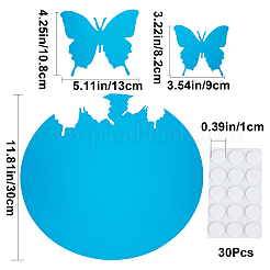 1 Set Plastic Mirror Wall Stickers&nbsp;AJEW-CN0001-65D