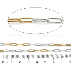 304 Stainless Steel Two Tone Paperclip Chains&nbsp;CHS-Z005-05GP