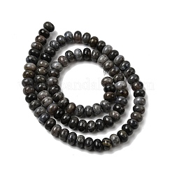 天然石バンブーアゲート竹葉瑪瑙ビーズ連売り  ロンデル  6.5~7x4~4.5mm  穴：0.8mm  約89個/連  15.35''（39センチメートル）&nbsp;G-A280-A07-01