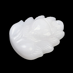 ガラスチャーム  キツネのチャーム  ホワイト  30x24x10mm  穴：1mm&nbsp;GLAA-G121-05A