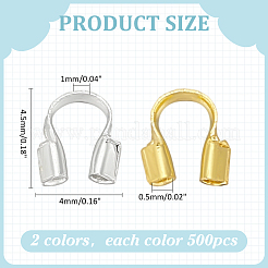 1000Pcs 2 Colors Brass Wire Guardians&nbsp;KK-ME0002-65
