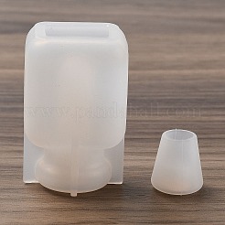 DIYのウィッシングボトルシリコンモールド  流砂型  レジン型  UVレジン用  エポキシ樹脂工芸品作り  ホワイト  長方形  52x33x22mm  内径：13x21mm&nbsp;SIMO-C014-01A