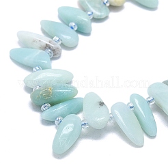 Natural Flower Amazonite Beads Strands&nbsp;G-G106-J02-01