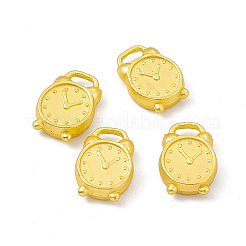 ラックメッキ合金チャーム  カドミウムフリー＆鉛フリー＆ニッケルフリー  目覚まし時計  マットゴールドカラー  13x9.5x3mm  穴：2x4mm&nbsp;FIND-G045-56MG