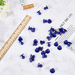 プラスチックボタン100個  1穴  チェスの形  シェフの服に  ダークブルー  17.5x17mm&nbsp;BUTT-GF0001-42B