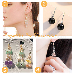 80Pcs 2 Colors Brass Earring Hooks&nbsp;KK-DC0002-21