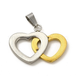 Crystal Rhinestone Double Heart Pendants&nbsp;STAS-A073-19