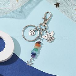 Tibetan Style Alloy Keychains&nbsp;KEYC-JKC00718-03