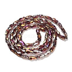 電気メッキガラスビーズセット  魚  ABカラー  多面カット  シエナ  10x6x4mm  穴：1.2mm  約70個/連  27.56''（70センチメートル）&nbsp;EGLA-P066-01A-AB13