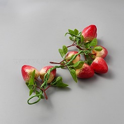 泡人工イチゴモデル  シミュレーションフルーツ  ホームディスプレイ装飾用  レッド  450x115x42~108mm&nbsp;HJEW-WH0036-88-1