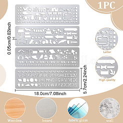 4Pcs 201 Stainless Steel Metal Cutting Dies Stencils&nbsp;DIY-WH0716-001