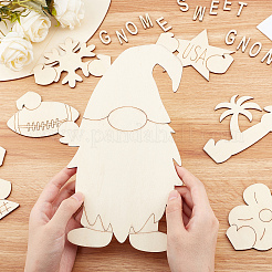 Unfinished Laser Cut Natural Wood Door Hanging Decoration for Front Door Decoration&nbsp;WOOD-GF0001-61