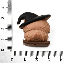 3D ハロウィン シリコン フォーカルビーズ  魔女フクロウ  ミックスカラー  28.5x28x17mm  穴：3mm&nbsp;SL-CBAE51E-01