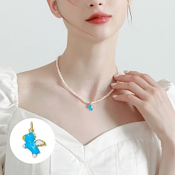 4Pcs Rack Plating Brass Enamel Pendants&nbsp;KK-SZ0007-48A