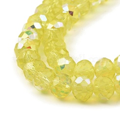 Baking Paint Transparent Glass Beads Strands&nbsp;DGLA-A034-J8mm-B05