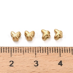 304ステンレススチールビーズ  蝶  イオンプレーティング（ip）  18KGP本金メッキ  3.5x4x4mm  穴：1.5mm&nbsp;STAS-D204-61G