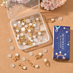 24Pcs Brass Clip-on Earring Findings&nbsp;KK-SC0006-68B