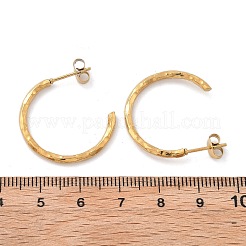 304 Stainless Steel C-Shaped Stud Earrings&nbsp;EJEW-R017-04G-02