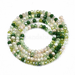 Electroplate Mixed Color Glass Beads Strands&nbsp;GLAA-T006-07-B02
