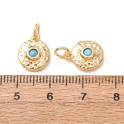 Brass Micro Pave Cubic Zirconia Charms&nbsp;CU-K002-41G-D