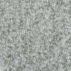 MIYUKIラウンドロカイユビーズ  日本製シードビーズ  （rr2412)透明トープ  15/0  1.5mm  穴：0.7mm  約5555PCS /ボトル  10 G /ボトル&nbsp;SEED-JP0010-RR2412