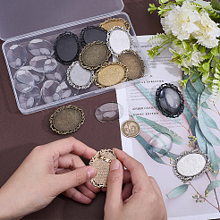 DIY Oval Brooch Making Kits&nbsp;DIY-ME0003-77
