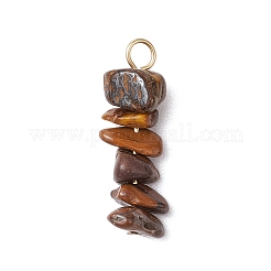 10Pcs 5 Colors 12 Constellation Natural Rose Quartz & Gold Rutilated Quartz & Tiger Eye & White Moonstone & Citrine Pendants&nbsp;PALLOY-JF02839-07