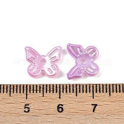 パールABSプラスチック模造真珠ビーズ  蝶  ツートン  プラム  10x11x3mm  穴：1.6mm  約3333個/500g&nbsp;KY-P021-04B-08