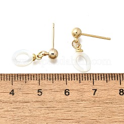 Oval Brass Stud Earrings&nbsp;EJEW-Z086-05G