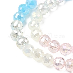 Electroplate Glass Beads Strands&nbsp;EGLA-D300-06-6mm-25
