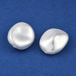 ガラスの輪郭の真珠ビーズ  パールカラーの  オーバル  ホワイト  21.5~22x18.5x10.5mm  穴：1~1.2mm&nbsp;HY-Z001-13