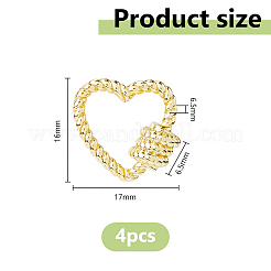 4Pcs Brass Screw Carabiner Lock Charms&nbsp;KK-DC0004-91