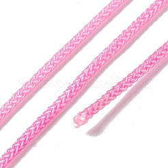 編み込みナイロン糸  染め  結び紐  中国の結び目  工芸品やジュエリー作り  パールピンク  1.5mm  約13.12ヤード（12m）/ロール&nbsp;NWIR-E023-1.5mm-30